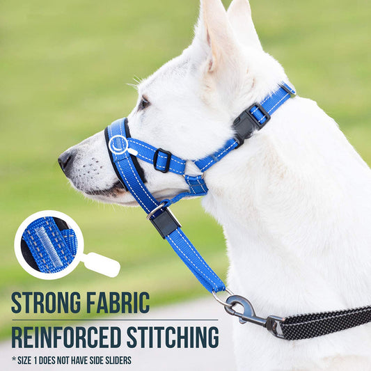 Pet Dog Head Halter | Muzzle Rope With Safety Strap
