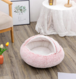 2 In 1 Dog And Cat Soft Long Plush Bed