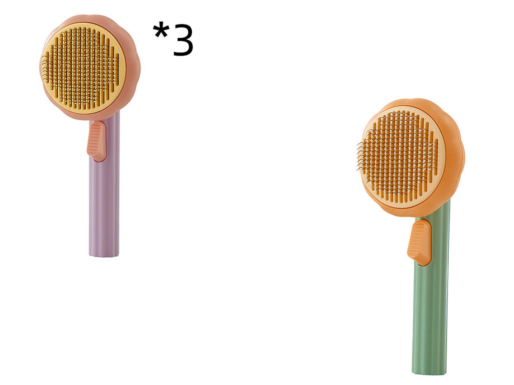 Hand-held Steel Wire Self-cleaning Cat Comb and Looper for Hair Removal