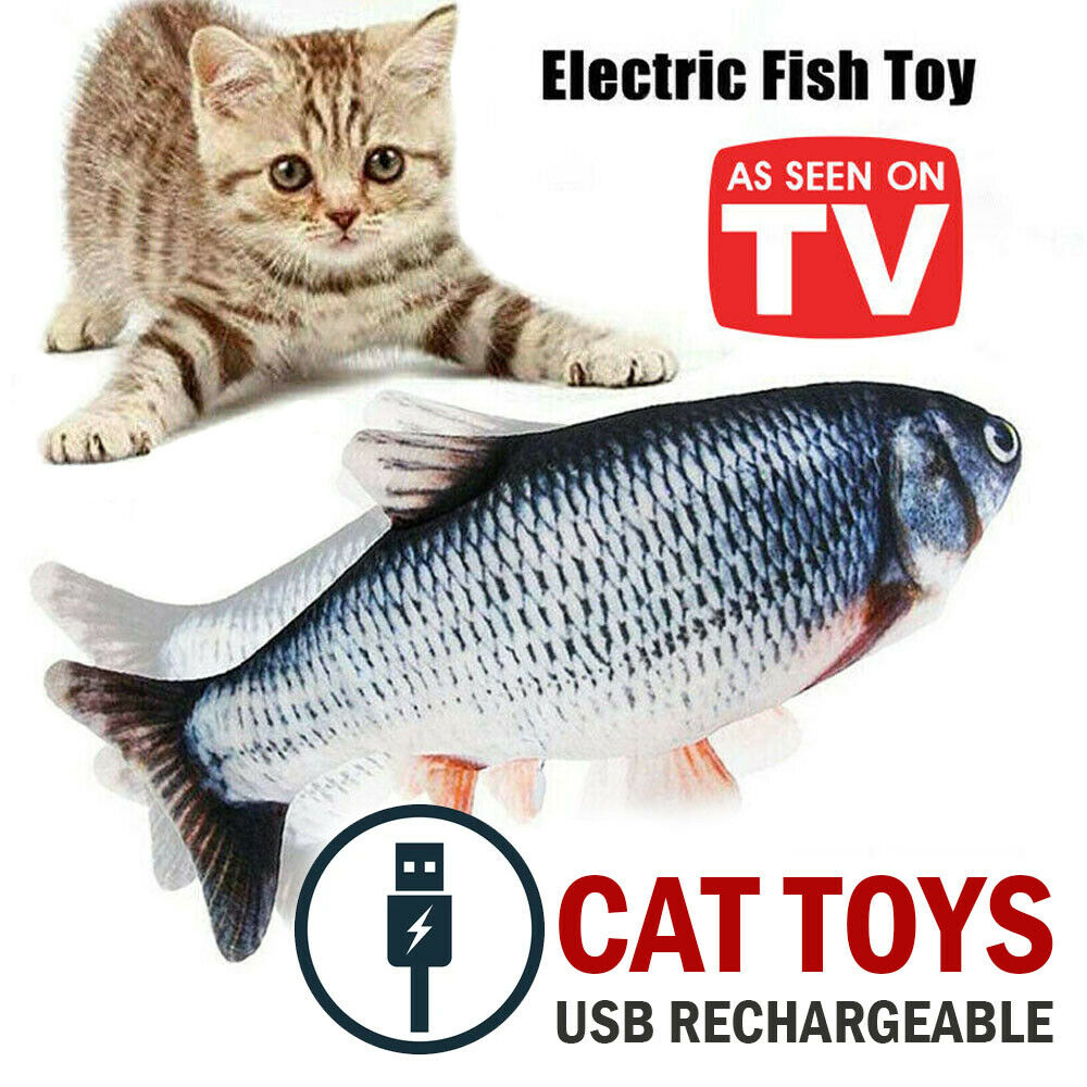 Electric Fish Jumping Dancing Realistic Cat Toy