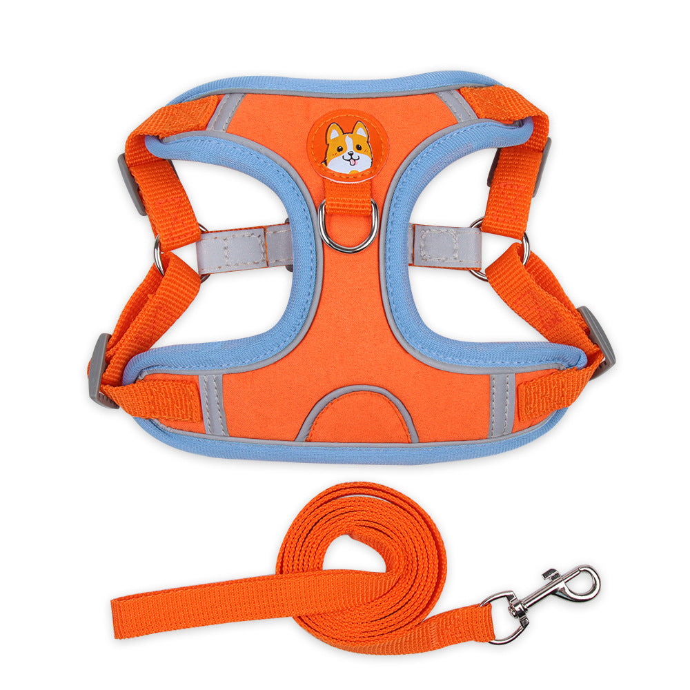 Vest Type Dog Harness and Reflective Leash for Small Dogs