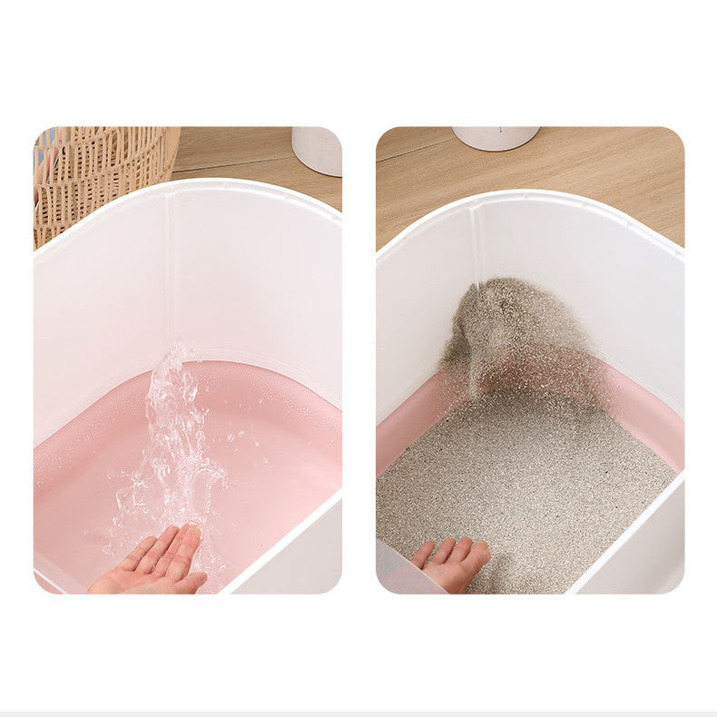 Litter Basin Cat Toilet With Splash Prevention