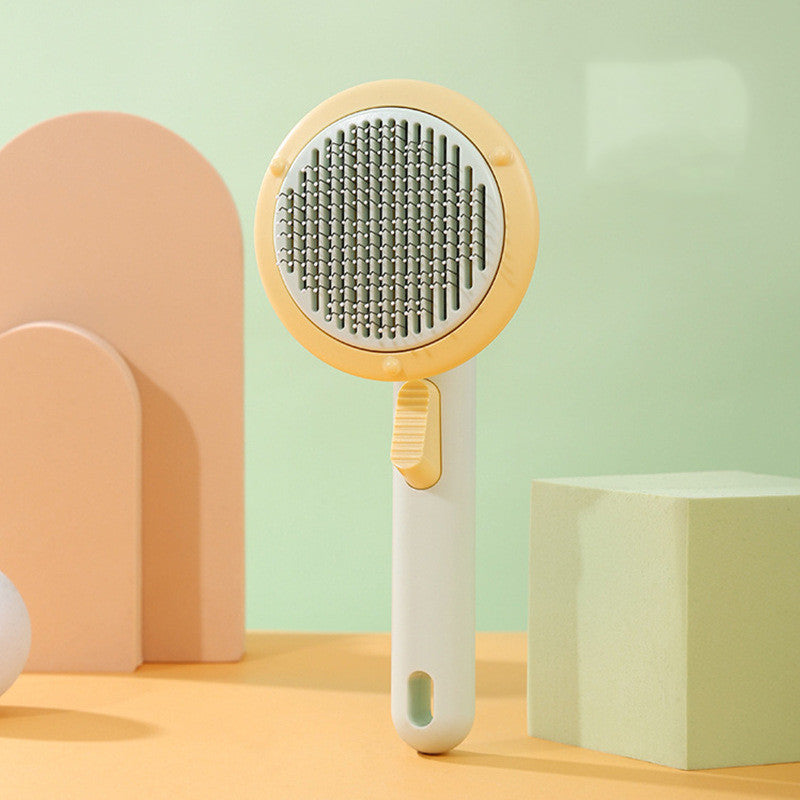 Hand-held Steel Wire Self-cleaning Cat Comb and Looper for Hair Removal