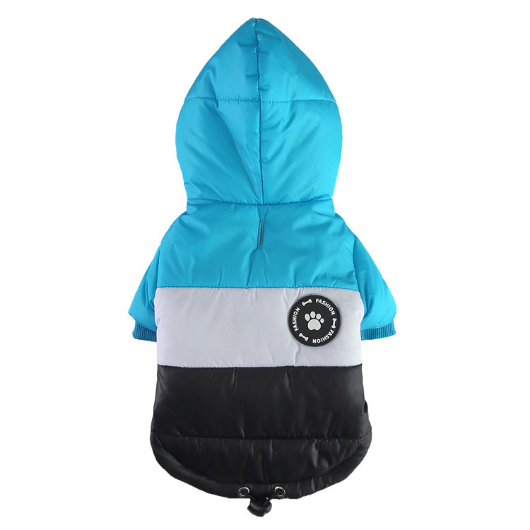 Winter Cotton Padded Clothes With Leash, Keep Pets Warm