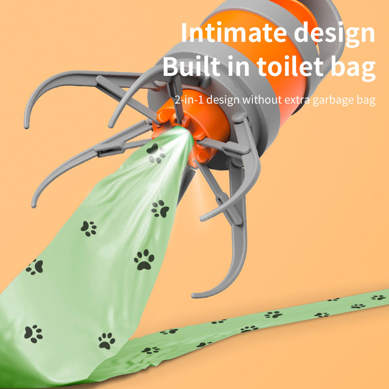 Handheld  Pet Poop Scooper with Claw Bag