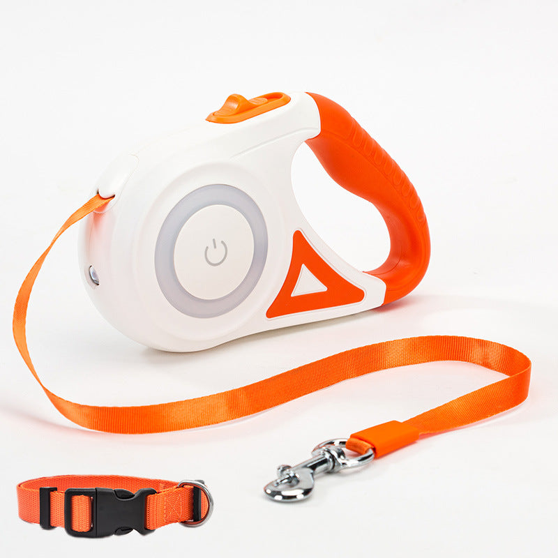 Retractable And Automatic Pet Dog Cat Traction Leash And Collar