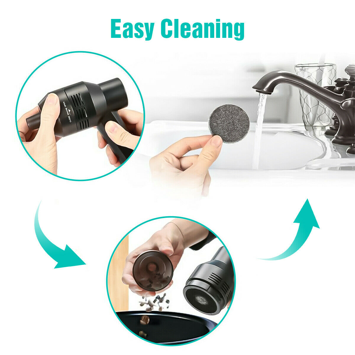 USB Cordless Vacuum Cleaner For Car, Laptop PC