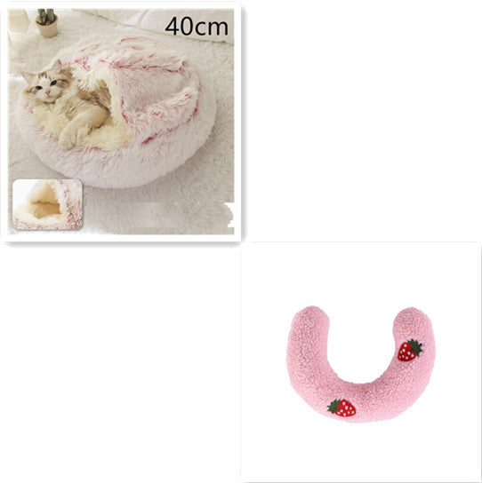 2 In 1 Dog And Cat Soft Long Plush Bed